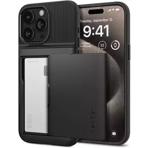 Tok Spigen Slim Armor CS, black - iPhone 15 Pro Max (ACS06589) kép
