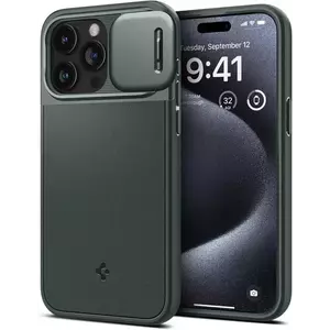 Tok Spigen Optik Armor MagSafe, abyss green - iPhone 15 Pro (ACS06739) kép
