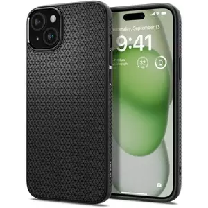 Tok Spigen Liquid Air, matte black - iPhone 15 Plus (ACS06650) kép