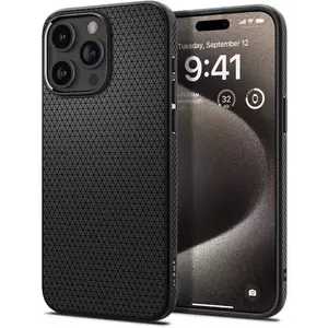 Tok Spigen Liquid Air, matte black - iPhone 15 Pro Max (ACS06562) kép