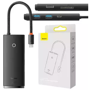 USB Hub Hub Baseus OS Lite 6-Port (Type-C to HDMI+USB3.0*2+PD+SD/TF) (black kép