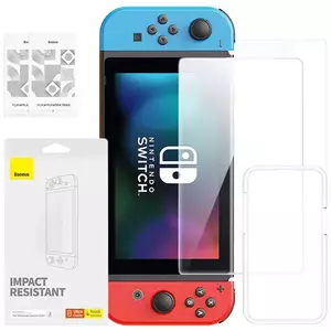 TEMPERED KIJELZŐVÉDŐ FÓLIA Tempered Glass Baseus Screen Protector for Nintendo Switch 2019 kép
