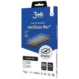 TEMPERED KIJELZŐVÉDŐ FÓLIA 3MK HardGlass Max Privacy iPhone 15 Pro Max 6.7" black, Fullscreen Glass kép