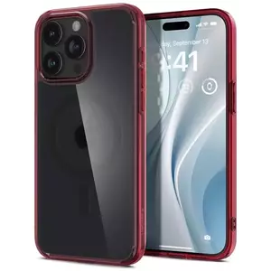 Tok Spigen Ultra Hybrid MagSafe, frost deep red - iPhone 15 Pro (ACS07057) kép