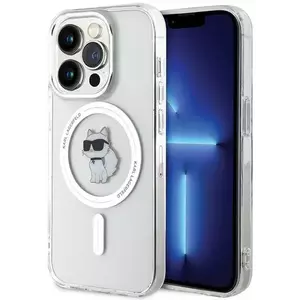 Tok Karl Lagerfeld KLHMP15LHFCCNOT iPhone 15 Pro 6.1" transparent hardcase IML Choupette MagSafe (KLHMP15LHFCCNOT) kép