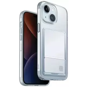 Tok UNIQ case Air Fender ID iPhone 15 6.1" nude transparent Cardslot (UNIQ-IP6.1(2023)-AFIDTRAN) kép