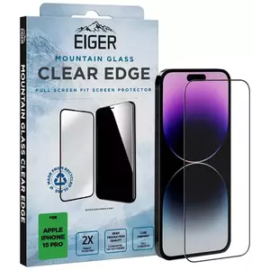 TEMPERED KIJELZŐVÉDŐ FÓLIA Eiger Mountain Glass CLEAR EDGE for Apple iPhone 15 Pro in Clear kép