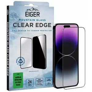 TEMPERED KIJELZŐVÉDŐ FÓLIA Eiger Mountain Glass CLEAR EDGE for Apple iPhone 15 Pro Max in Clear kép