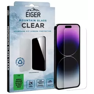 TEMPERED KIJELZŐVÉDŐ FÓLIA Eiger Mountain Glass CLEAR for Apple iPhone 15 Plus / 15 Pro Max in Clear kép