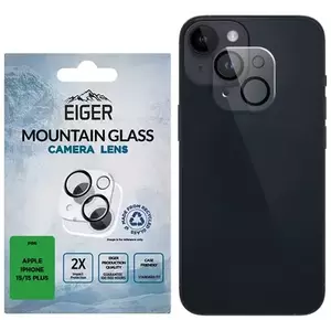 TEMPERED KIJELZŐVÉDŐ FÓLIA Eiger 3D Camera Screen Protector for Apple iPhone 15 / 15 Plus in Clear / Black kép