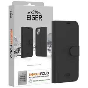 Tok Eiger North Folio Case for Apple iPhone 15 Plus in Black kép