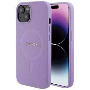 Tok Guess GUHMP15SPSAHMCU iPhone 15 6.1" purple hardcase Saffiano MagSafe (GUHMP15SPSAHMCU) kép