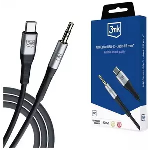 Kábel 3MK AUX Cable USB-C - Jack 3.5 mm 1m kép