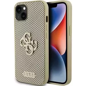 Tok Guess GUHCP15SPSP4LGD iPhone 15 6.1" gold hardcase Perforated 4G Glitter (GUHCP15SPSP4LGD) kép