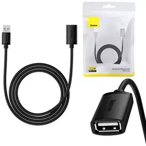 Kábel Baseus USB 2.0 Extension cable male to female, AirJoy Series, 1.5m (black) kép