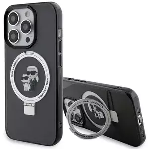 Tok Karl Lagerfeld KLHMP15XHMRSKCK iPhone 15 Pro Max 6.7" black hardcase Ring Stand Karl&Choupettte MagSafe (KLHMP15XHMRSKCK) kép