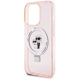 Tok Karl Lagerfeld KLHMP15XHMRSKCP iPhone 15 Pro Max 6.7" pink hardcase Ring Stand Karl&Choupettte MagSafe (KLHMP15XHMRSKCP) kép