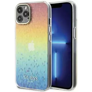 Tok Guess GUHCP12MHDECMI iPhone 12 6.1" multicolour hardcase IML Faceted Mirror Disco Iridescent (GUHCP12MHDECMI) kép