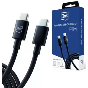 Kábel 3MK Hyper Cable USB-C - USB-C 100W 1.2m Black Cable kép