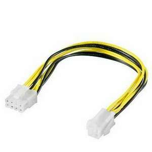 PremiumCord kn-16 8 pin/apa - P4 4pin/anya 24 cm sárga-fekete kábel kép
