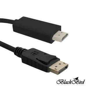 Blackbird Kábel Displayport 1.2 to HDMI 4K 60Hz, 2m, BH1257 kép
