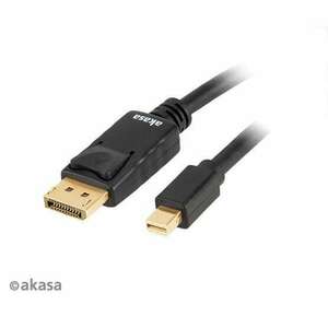 Akasa 8K Mini DisplayPort to DisplayPort Adapterkábel - 200cm - AK-CBDP22-20BK kép