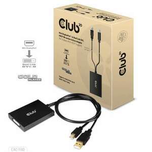 Club3D Mini DisplayPort to Dual Link DVI, HDCP ON version Active... kép