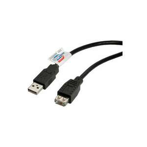 Roline kábel USB A-A Hosszabbító USB A (Male) to USB A (FeMale) 80cm kép