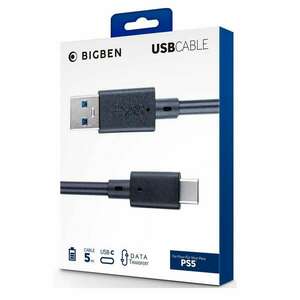 Nacon PS5USBCCABLE5M, PS5, 5 m, USB-A / USB-C, Fekete kábel kép