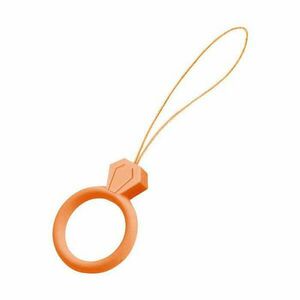 Szilikon kantár telefon gyémánt Ring medál egy Sleve narancssárga kép