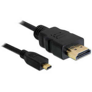 Delock Cable High Speed HDMI with Ethernet A/D male/male 1m (82661) kép