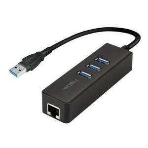 Logilink USB 3.0 3-port Hub Gigabit Ethernet (UA0173A) kép