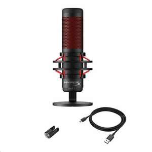 HyperX QuadCast asztali mikrofon fekete-piros (HX-MICQC-BK / 4P5P6AA) kép