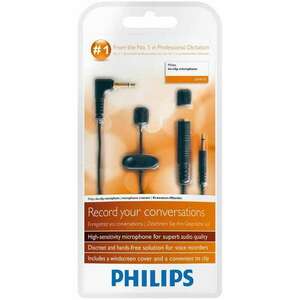 Philips LFH9173 50-20000 Hz, 3.5 mm Fekete felcsíptethető mikrofon kép