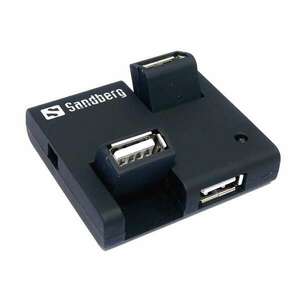 Sandberg USB Hub - USB Hub 4 port (fekete; kihajtható csatlakozók... kép