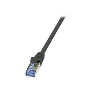 LogiLink 10G S/FTP PIMF PrimeLine patch kábel CAT6A 0, 25m fekete... kép