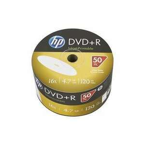HP DVD-R 4.7GB 16x DVD lemez nyomtatható zsugor 50db/zsugor (DVDH... kép