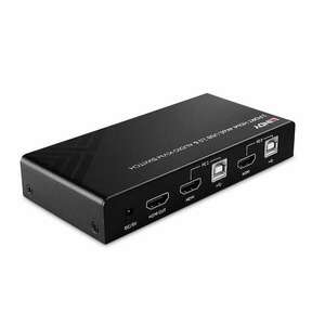 LINDY 2 Port HDMI 4K60, USB 2.0 & Audio KVM Switch kép