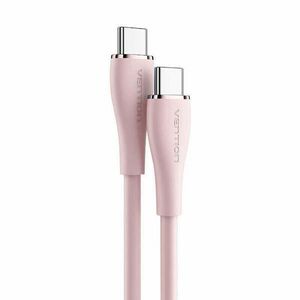 USB-C 2.0 USB-C 5A kábel Vention TAWPG 1.5m rózsaszín szilikon US... kép