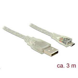 Delock USB 2.0-s kábel A-típusú csatlakozó > USB 2.0 Micro-B csat... kép