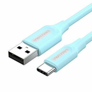 USB 2.0 A és USB-C 3A kábel Vention COKSF 1m világoskék színben kép