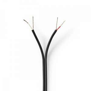 audio kábel | 2x 0.12 mm² | CCA | 100.0 m | Kerek | PVC | Fekete... kép