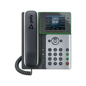 HP Poly Edge E320 VoIP Telefon + PoE - Fekete/Fehér kép