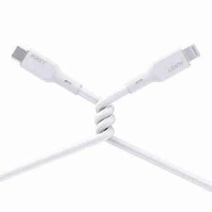 Cable Aukey CB-NCL2 USB-C to Lightning 1.8m (white) kép
