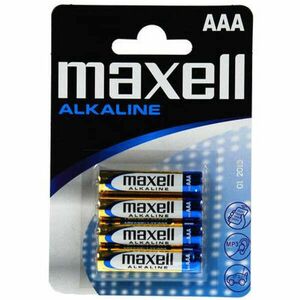 Elem AAA mikro LR03 alkaline 4 db/csomag, Maxell kép