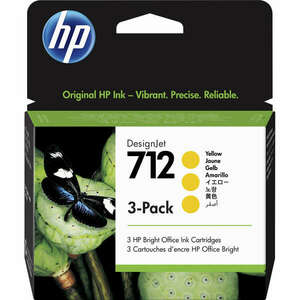 HP 3ED79A Patron 3Pack Yellow 29ml No.712 (Eredeti) kép
