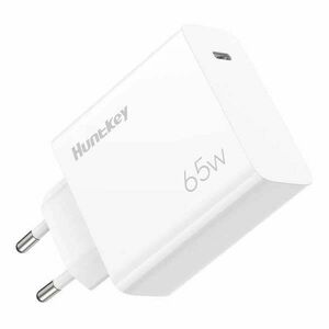 HuntKey K65 USB-C Hálózati töltő - Fehér (65W) kép