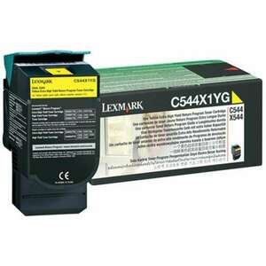 Lexmark C544 X544 lézertoner eredeti Yellow 4K C544X1YG / megszűnő kép