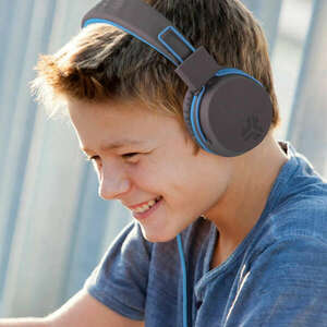 JLAB JBuddies Studio Kids Wired Headphones - Grey/Blue kép