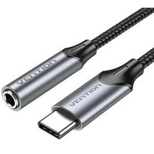 Vention USB-C/M -> 3.5mm/F , (fülhallgató, alu, szürke), 0, 1m, kábel kép